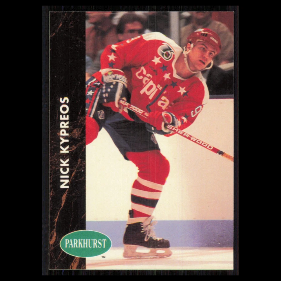 Nick Kypreos #411 1991 Parkhurst Washington Capitals Hockey Card NHL NM - Image 1 of 3