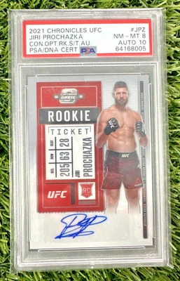2021 Panini UFC Chronicles JIRI PROCHAZKA Contenders Optic Auto RC PSA 8/10 - Image 1 of 2
