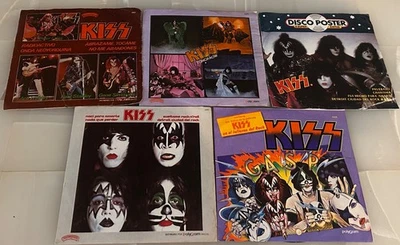 KISS Great Lot of 5 MEXICAN 7" EPs Gene Simmons Ace Frehley Paul Stanley Peter - Image 1 of 3