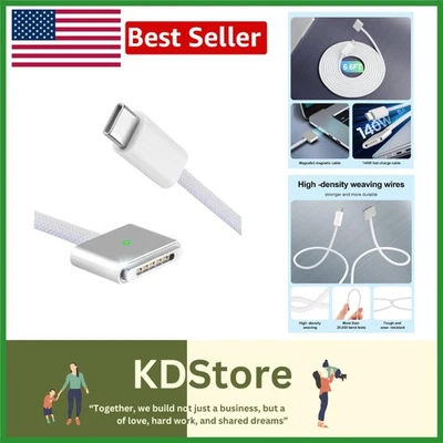 Ultra-Fast 140W Magnetic USB-C Charging Cable for MacBook - Image 1 of 4