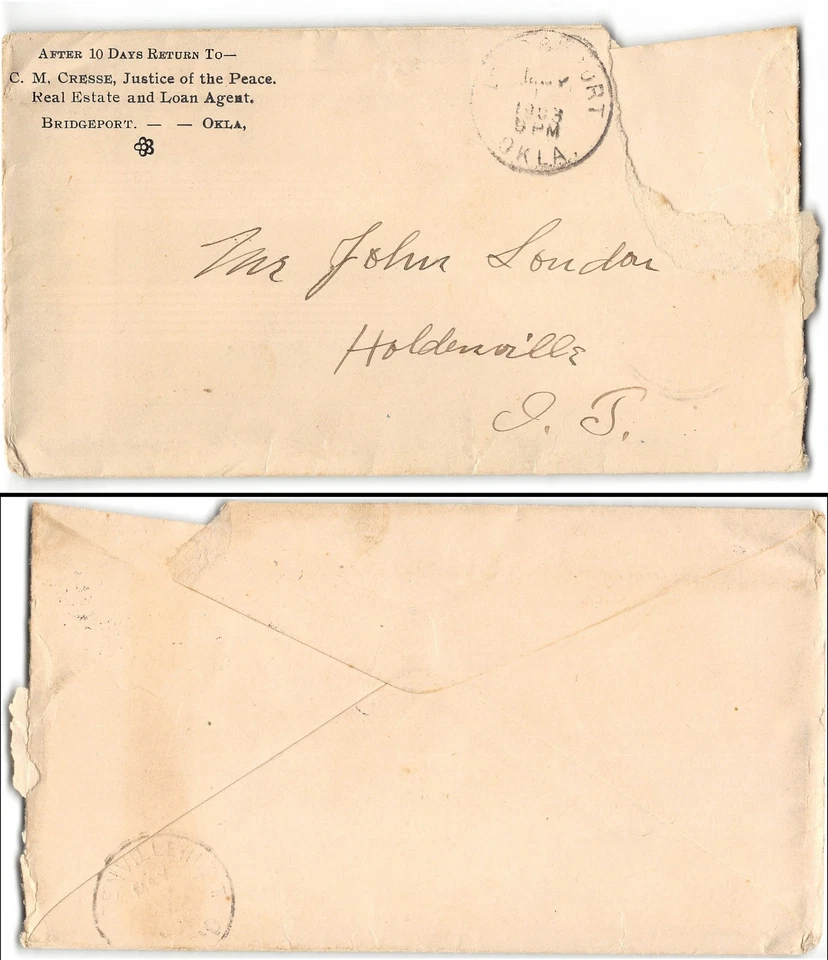 Bridgeport Oklahoma Territory to Holdenville Indian Territory, 1903 - Изображение 1 из 1
