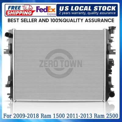 13129 Radiator for 2009-2018 Ram 1500 2011-2013 Ram 2500 3.6L 3.7L 4.7L 5.7L V6 Foto 1 de 4