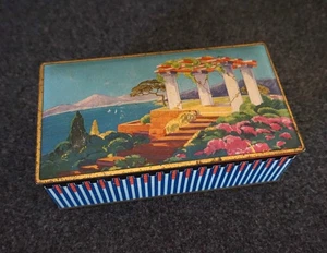 Canco Metal Tin Container Multicolor Decorative Nature Landscape Vintage *READ - Picture 1 of 24