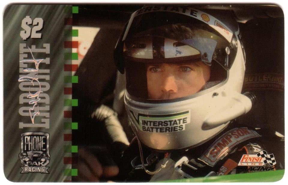 PhonePak 1996 Bobby LaBonte (Interstate Batteries) Signature Phone Card - Image 1 of 1