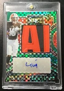 2023 Panini Select Cedric Tillman Green RPA Rookie Patch Auto Team Logo SSP /5 - Picture 1 of 2