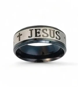 NUEVO - ANILLO FE ACERO INOXIDABLE TALLA 7 - OPCIÓN TALLA 7-6 - Imagen 1 de 4