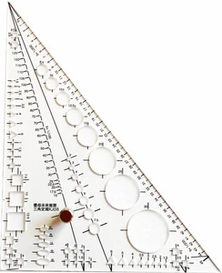 Road diagonal template ruler (triangular ruler for first-class architect exam) I - Picture 1 of 9