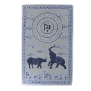 Blaues Nashorn Elefant Anti Einbruch Talisman Karte - Bild 1 von 1