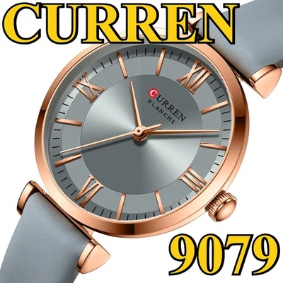 CURREN Women's Sport Wristwatch with Roman Numerals Leather Strap for Girls - Image 1 of 4