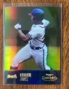 2001 Topps Gold Label Class 1 Gold 681/999 Andruw Jones #6 - Picture 1 of 2