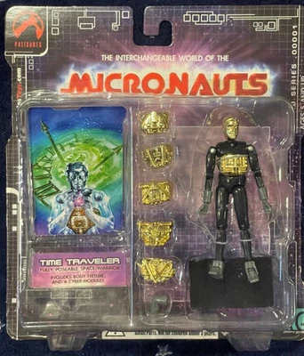 RARE VINTAGE 2002 PALISADES BLACK AND GOLD VAC-METAL CHROME TIME TRAVELER MOC - Image 1 of 4