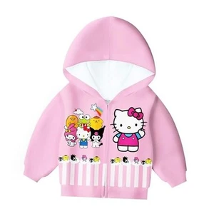 Girls Zip Up Hoodie Cute Sweatshirt for 5-14 Years Kids 11-12 Years Lightpink - Picture 1 of 3