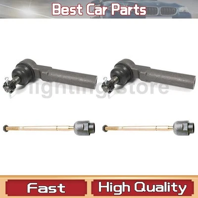 4 Front Inner Outer Tie Rods Ends Fits Buick Reatta 3.8L Buick Riviera 3.8L - Image 1 of 4