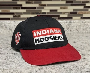 Vintage "Indiana Hoosiers" rot & schwarz bestickt NCAA Snapback Mütze - Bild 1 von 5