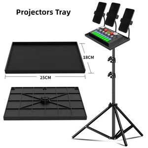 NEU Tragbar Projektor Stativ Ständer Laptop Halter Höhenverstellbar Schwarz - Picture 1 of 12