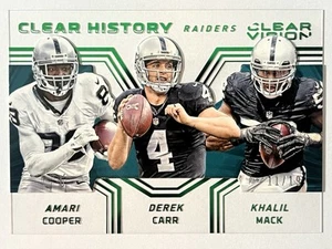 2016 Clear Vision Amari Cooper Derek Carr Khalil Mack /19 Emerald History SSP - Picture 1 of 2