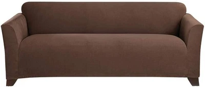 Funda protectora de sofá Morgan elástica de 1 pieza en chocolate Foto 1 de 4