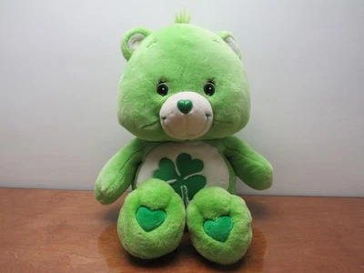 *RARO* 2002 Care Bears Good Luck Bear 24” grande felpa trébol irlandés Foto 1 de 4