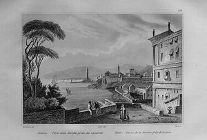 1837, =Riviera-Teil aus LAZZARETTO=GENUA.Passepartout.AUDOT.Stahl.ETNA - Bild 1 von 1