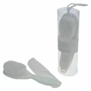 Blue Baby Hair Brush & Comb Set Cradle Cap Soft Tangle Free Newborn Toddler - Picture 1 of 1