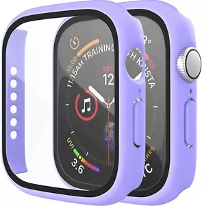 For Apple Watch Series 7 41mm Full Cover Tempered Glass Screen Protector Case - Picture 1 of 6