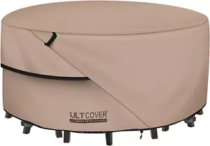 round Patio Furniture Cover - Outdoor Waterproof Table with Chair Set Cover 92 I - Picture 1 of 8