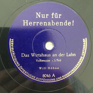 WILL HÖHNE: Das Wirtshaus an der Lahn - Nur für Herrenabende ! (8046 / 10" / NM) - Bild 1 von 2