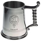 Colville Crest Tankard with Rope Handle in Polished Pewter 1 Pint Capacity