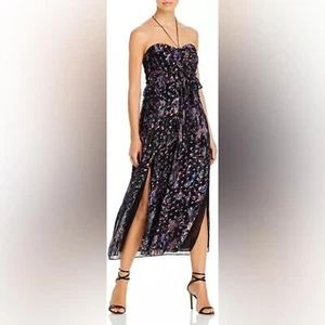 Neu ohne Etikett IRO Somov Neckholder-Kleid Metallic Paisley-Druck Größe 42 oder US-Größe 10 - Bild 1 von 15