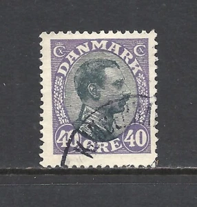 DÄNEMARK SCOTT 116 GEBRAUCHT F/VF - 1918 40o VIO & SCHWARZ AUSGABE - KÖNIG CHRISTIAN X - Bild 1 von 2