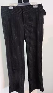 Xhilaration Gray Slack Pants Size 13 Juniors Mid Rise Straight Leg Corp Goth - Picture 1 of 6