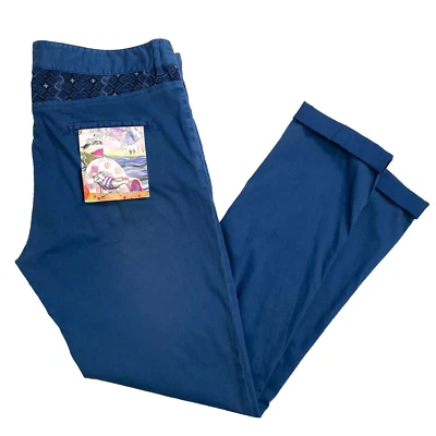 Pantalones chinos bordados ODD MOLLY Wiggles, azul cielo oscuro, para mujer 4 (XL) NUEVOS CON ETIQUETAS Foto 1 de 4