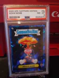 2020 Sapphire ADAM BOMB #8a PSA 8! Topps Garbage Pail Kids GRADED GPK OS1 CARD - Picture 1 of 2
