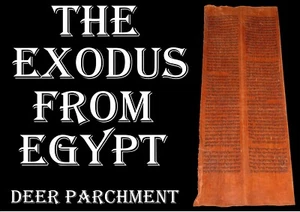 TORAH BIBLE VELLUM MANUSCRIPT FRAGMENT/LEAF 250 YRS YEMEN The Exodus from Egypt - Picture 1 of 12