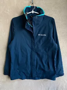 Columbia Outdoor Windbreaker Jackets Size S Mens Blue Green Logo Sports - Picture 1 of 11
