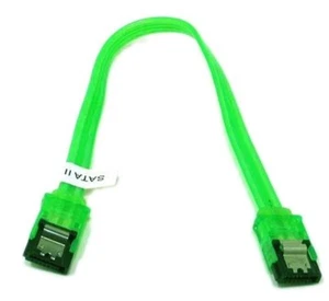 10inch SATA3.0 6Gbs cable,straight to straight,UV Green,metal latch - Picture 1 of 1