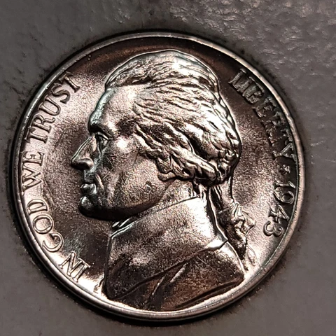 1943 D Denver Mint Silver Jefferson War Nickel Cover