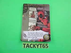 2015 UD MARVEL 3D LEGENDARY DBG RARE SP DEADPOOL RANDOM ACTS OF UNKINDNESS - Picture 1 of 2