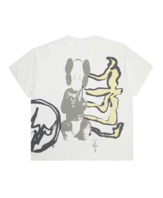 Travis Scott Cactus Jack X KAWS For Fragment Tee Aged Yellow CJFR-SS01 Size XL - Imagem 1 de 2