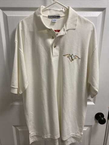 NEW W TAGS University of Vermont Sz XL White Cotton Polo Shirt By Oarsman 913 Cover