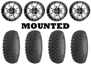 Kit 4 GBC Kanati Terra Master Tires 27x10-14 on Frontline 556 Machined HP1K - Picture 1 of 5