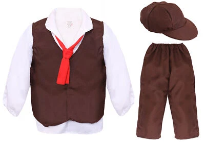 ILOVEFANCYDRESS CHILD BROWN POOR VICTORIAN COSTUME HISTORICAL TUDOR SCHOOL BOOK DAY FANCY DRESS