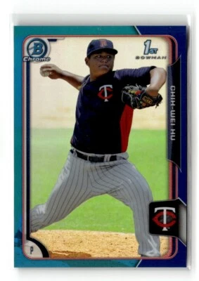 2015 Bowman Chrome Blue Refractor /150 ChiH-Wei Hu #BCP112 - Image 1 of 2