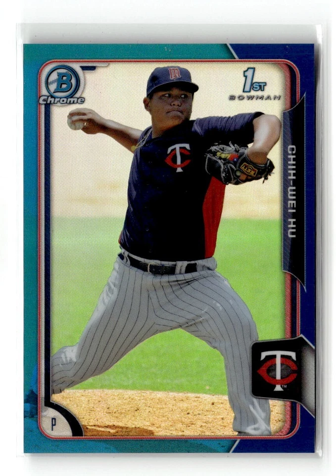 2015 Bowman Chrome Blue Refractor /150 ChiH-Wei Hu #BCP112 - Image 1 of 2