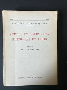 STUDIA ET DOCUMENTA HISTORIAE ET IURIS Pontificia Universitas Lateranensis 1968 - Imagen 1 de 5