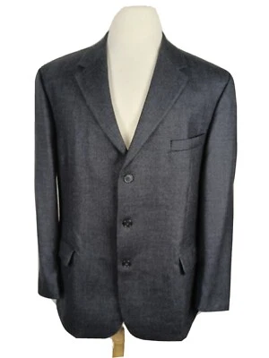 Abrigo deportivo Chereskin para hombre talla 46R azul a cuadros 100 % lana de cordero B58 Foto 1 de 4