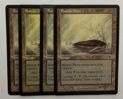 MTG 4X ONSLAUGHT BARREN MOOR NM MAGIC THE GATHERING COMMON LAND ENGLISH - Image 1 of 4