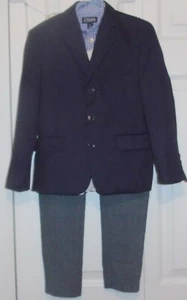 Boys 6 (4 piece) KW navy sport coat; pants, shirt, sweater vest, suit - Picture 1 of 12