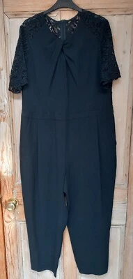 Laura Ashley Jumpsuit  Black Size UK 18  Evening Wedding Party Holiday  — 第 1/4 张图片