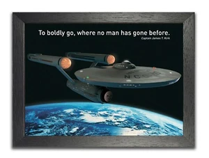 Póster de citas de Star Trek Enterprise película de ciencia ficción foto cielo planetas imagen - Imagen 1 de 6